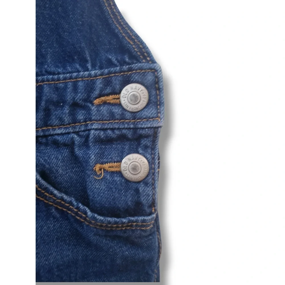Old Navy Girls 8 Blue Jean Denim Shortall Overall